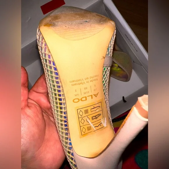 I wore them one time only indoors. They don’t fit me anymore. Im 5.5 they are 5M - Picture 3 of 3